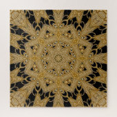 Goud Zwart Bloemen Jigsaw Puzzel (Verticaal)