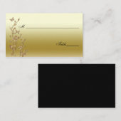 Goud, Zwart Bloemen met Vlinders Plaats Kaarten Plaatskaartje (Voorkant / Achterkant)