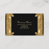 Goud Zwart  Bloemen Visitekaartje