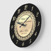 Goud,Zwart  Bloemendiamant 25e trouwdagjubileum Grote Klok (Hoek)