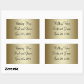Goud Zwart Bruiloft Wijn Label Sticker (Vel)