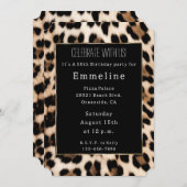 Goud Zwart Bruin Crème Leopard 50ste Verjaardag Kaart (Voorkant / Achterkant)