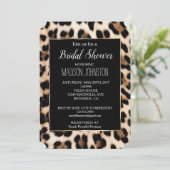 Goud Zwart Bruin Crème Luipaard  Kaart (Staand voorkant)