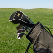Goud Zwart Carbon Uiterlijk Met Monogram Golfheadcover (Insitu)