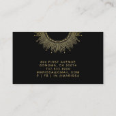 Goud Zwart Celestial Massage Therapeut Visitekaartje (Achterkant)
