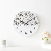 Goud Zwart Confetti Grote Klok (Huis)