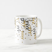 Goud Zwart Confetti Koffiemok (Voorkant rechts)