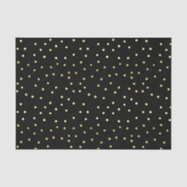 Goud & Zwart Confetti Polkadots Tissue Papier