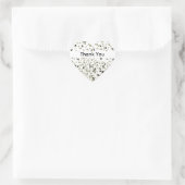 Goud Zwart Confetti Stippen dank u Hart Sticker (Tas)