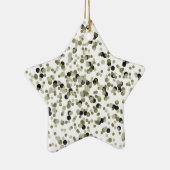 Goud Zwart Confetti Stippen Keramisch Ornament (Rechts)