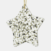 Goud Zwart Confetti Stippen Keramisch Ornament (Links)