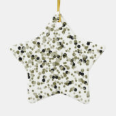 Goud Zwart Confetti Stippen Keramisch Ornament (Achterkant)