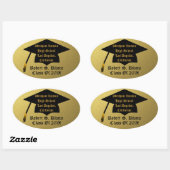 Goud & Zwart Custom Afstuderen Stickers (Vel)