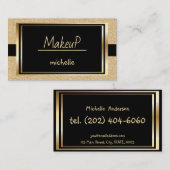Goud Zwart Custom Professional Visitekaartje (Voorkant / Achterkant)