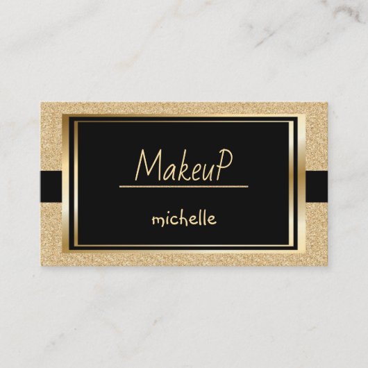 Goud Zwart Custom Professional Visitekaartje (Voorkant)