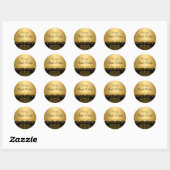Goud & Zwart damast Sweet Sixteen Sticker (Vel)