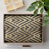 Goud zwart decodepatroon tissuepapier (Geschenk)