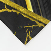 Goud Zwart Driehoek Textuur Illusie Fleece Deken (Hoek)