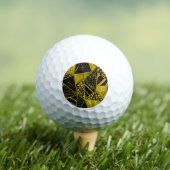 Goud Zwart Driehoek Textuur Illusie Golfballen (Insitu Shirt)