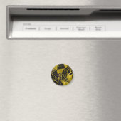 Goud Zwart Driehoek Textuur Illusie Magneet (Insitu (Vaatwasser))