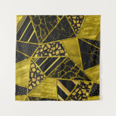 Goud Zwart Driehoek Textuur Illusie Wandkleed (Voorkant (horizontaal))