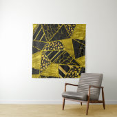 Goud Zwart Driehoek Textuur Illusie Wandkleed (In Situ (horizontaal))