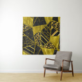 Goud Zwart Driehoek Textuur Illusie Wandkleed (In situ)