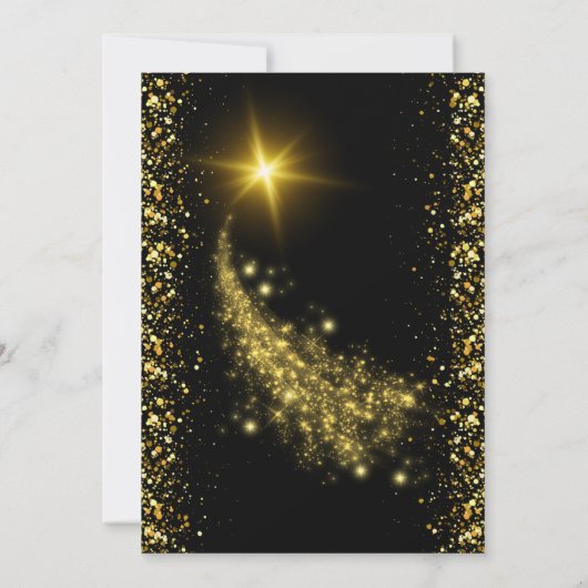 Goud & Zwart Edelstenen Diamant Bruiloft Jubileum Kaart (Achterkant)