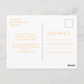 Goud Zwart Elegant Bloemen Bruiloft Save The Date Briefkaart (Achterkant)
