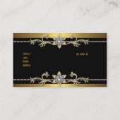  Goud Zwart Elegant Classy Jewel Visitekaartje (Achterkant)