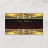 Goud Zwart Elegant Classy Jewel Visitekaartje (Voorkant)
