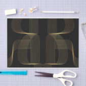 Goud, zwart, elegant, cool, unieke trendlijnkunst tissuepapier (Craft)