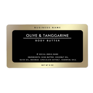 Goud zwart elegant eenvoudig modern luxe product etiket