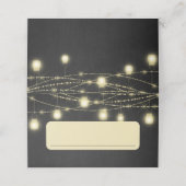 Goud Zwart Elegant Script Food Label Tent Plaatskaartje (Buitenkant ongevouwen)