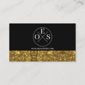 Goud Zwart Elegant Visitekaartje 17 met Sjabloon (Achterkant)