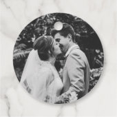 Goud & Zwart | Elegante bruiloft dank u Gift Bedankjes Labels (Achterkant)