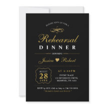 Goud & Zwart | Elegante Oefenavond Eetkamer Uitnod