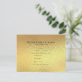 Goud Zwart Elegante Swirl Gothic Wedding Feestdagenkaart (Staand voorkant)