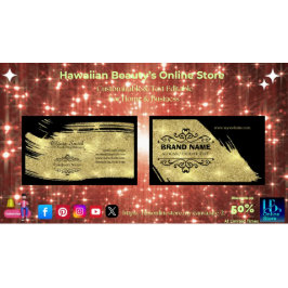 Goud & Zwart Elegante Visitekaartjes met Sjabloon