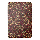 Goud, zwart en Bourgogne feestelijk gebladerte Badmat (Voorkant Verticaal)