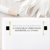 Goud Zwart en Wit Bruiloft Etiket (Insitu)