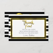 Goud, zwart en wit, met dank aan uw kaarten (Voorkant / Achterkant)