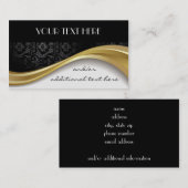 Goud, zwart en wit visitekaartje (Voorkant / Achterkant)