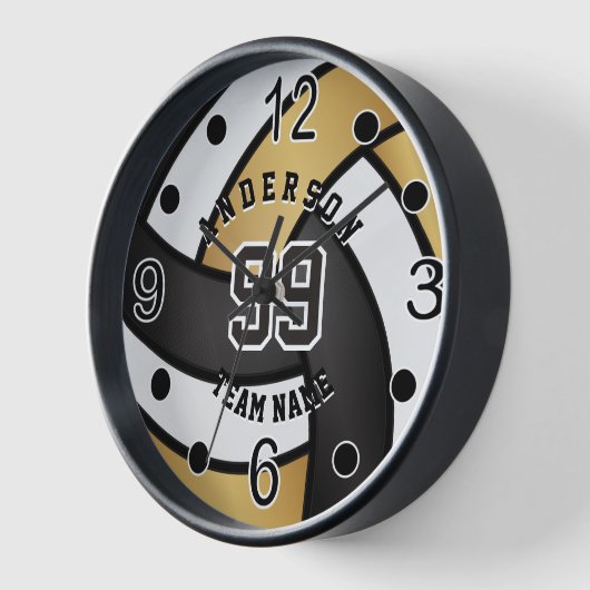 Goud, zwart en wit volleybal (Hoek)