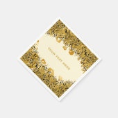 Goud & Zwart Exotisch Oerwoud Cheetah Cream Servet (Hoek)