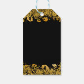 Goud & Zwart Exotisch Oerwoud Cheetah Elegant Cadeaulabel (Achterkant)