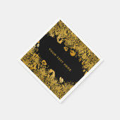 Goud & Zwart Exotisch Oerwoud Cheetah Elegant Servetten (Hoek)