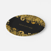 Goud & Zwart Exotisch Oerwoud Cheetah Glam Party Papieren Bordje (Gekanteld)