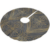 Goud Zwart Filigraan Damask Kerstboom Rok (Gekanteld)