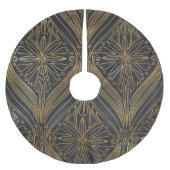 Goud Zwart Filigraan Damask Kerstboom Rok (Voorkant)